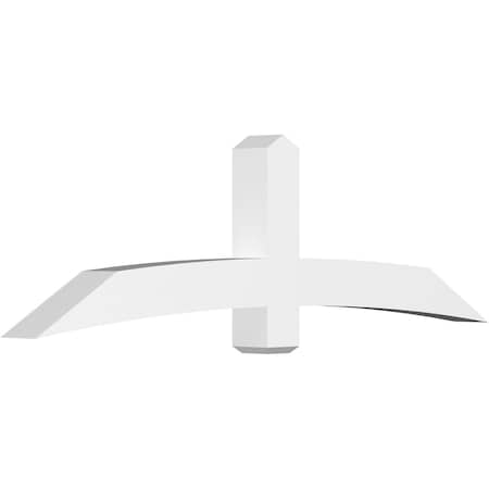 Ekena Millwork Bellingham Architectural Grade PVC Gable Bracket, 84"W x 24 1/2"H x 6"D x 6"F, 7/12 Pitch GBP084X25X0606BEL00